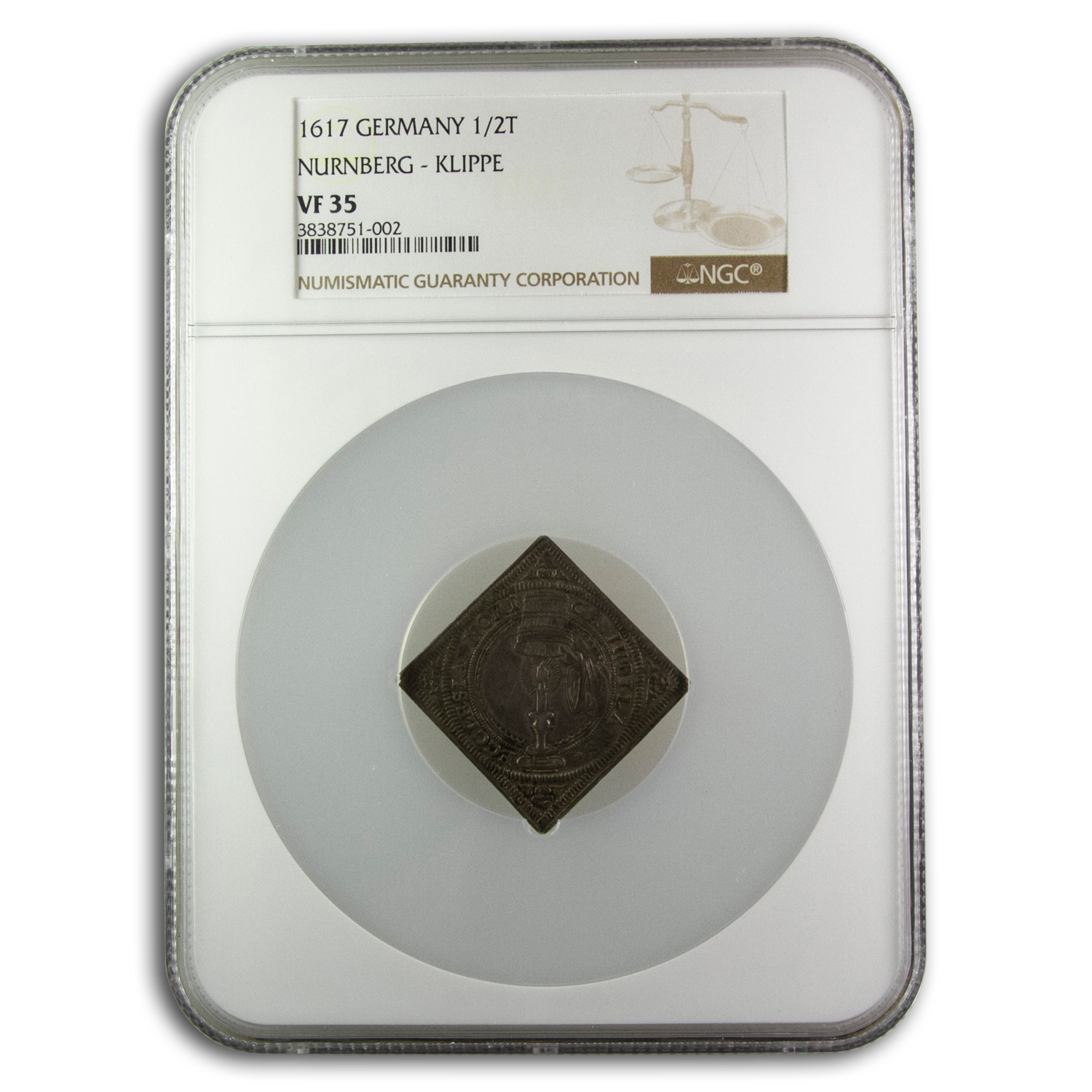 1617 German States Nurnberg AR Klippe 1/2 Thaler VF-35 NGC | eBay